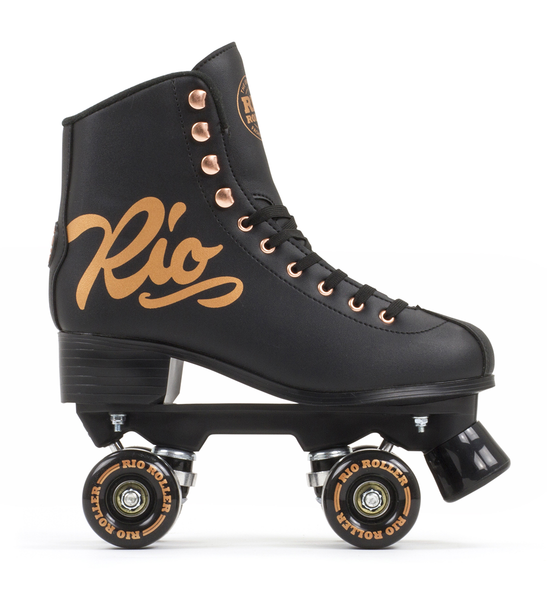 Rio Roller Figure Pro Quad Skates Rose  Black