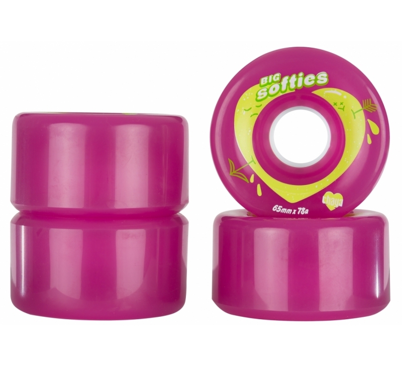 Chaya Big Softies Roller Skates Wheels Clear Pink