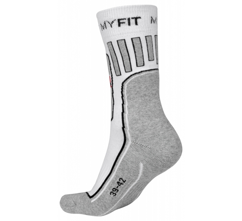 Powerslide Myfit Skater Socken Fitness White Grey