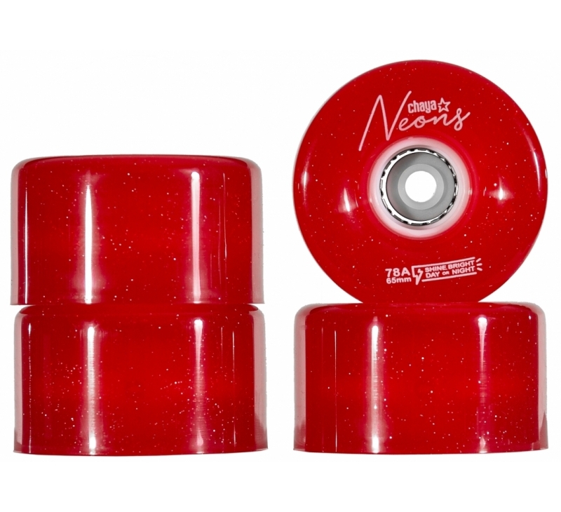 Chaya Neons LED Roller Skates - Wheels Red