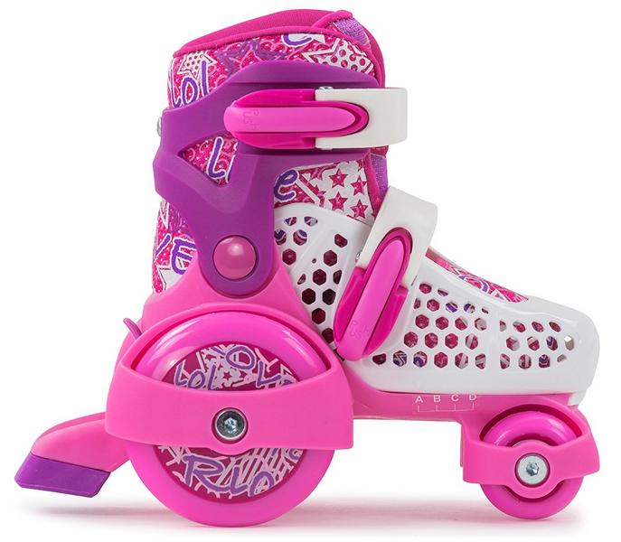 SFR Stomper Größenverstellbare Rollschuhe Pink / Weiss 3