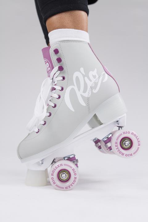 Rio Roller Script Quad Skates Purple Grey 6